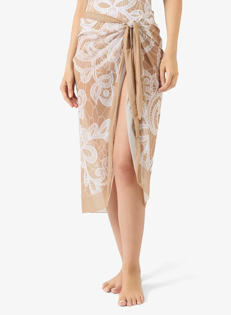 ELLA  Printed Swimsuit With Sarong for Women | Best Price UAE